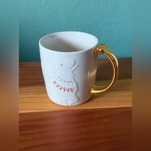 Starbucks Golden Handle Dog Mug Limited Edition 12oz